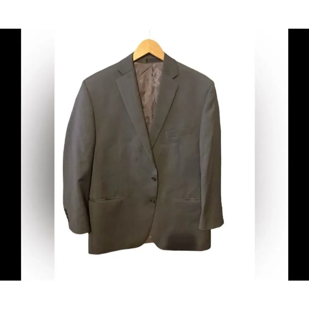 Lauren Ralph Lauren Men's Gray Wool Blazer Jacket Size 44 Tailored Fit